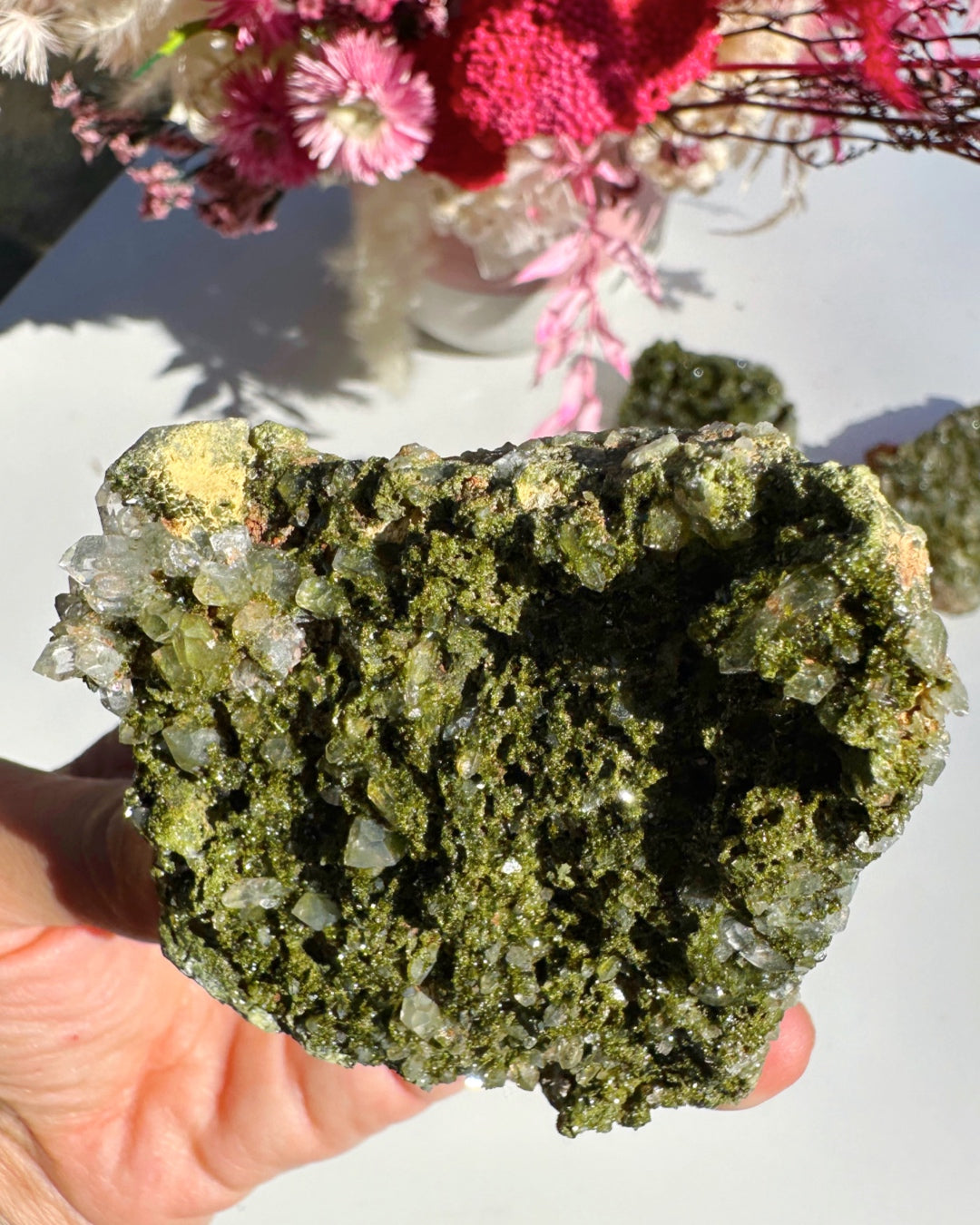 Epidote Quartz Cluster