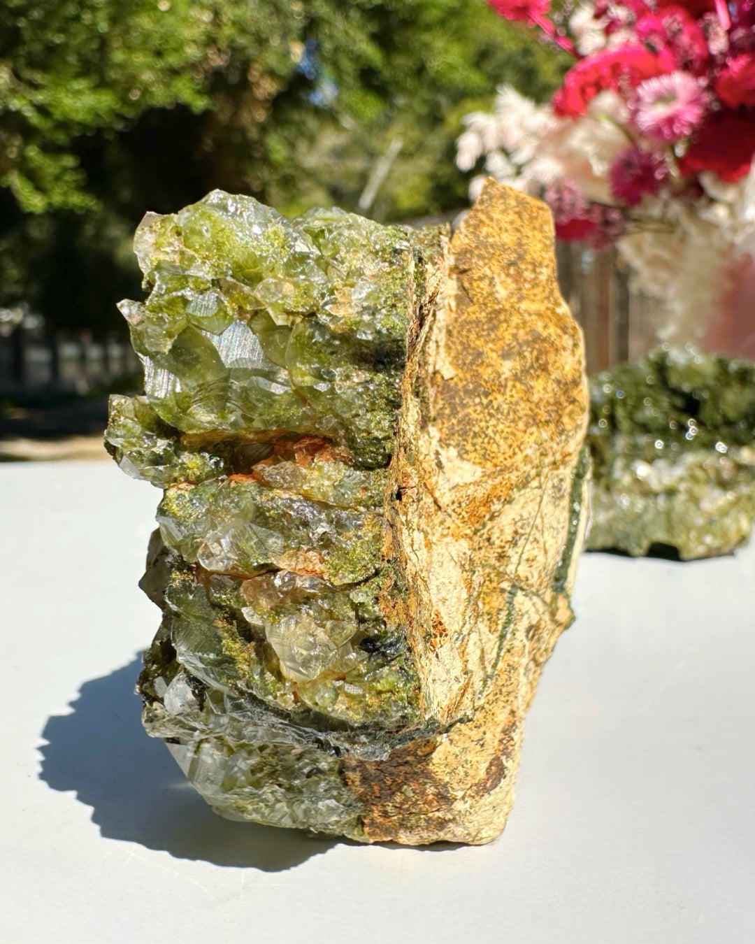 Epidote Quartz Cluster - Baltic Mermaid