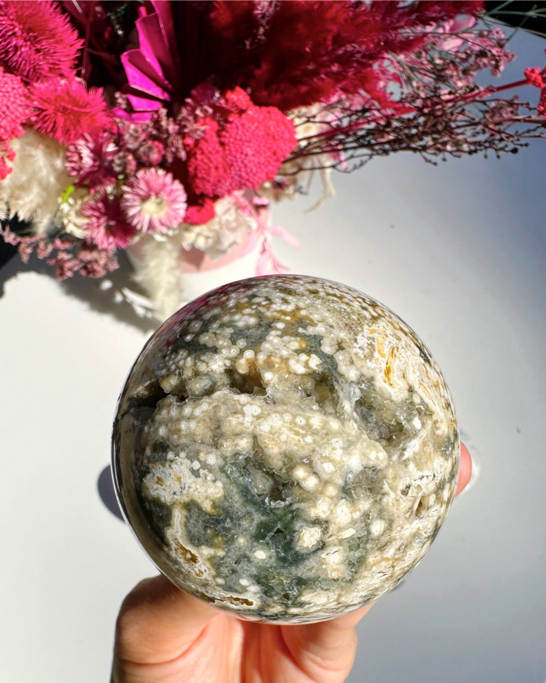 Ocean Jasper Sphere - Baltic Mermaid