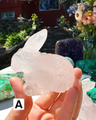 Rose Quartz Hand Carved Rabbits - Baltic Mermaid