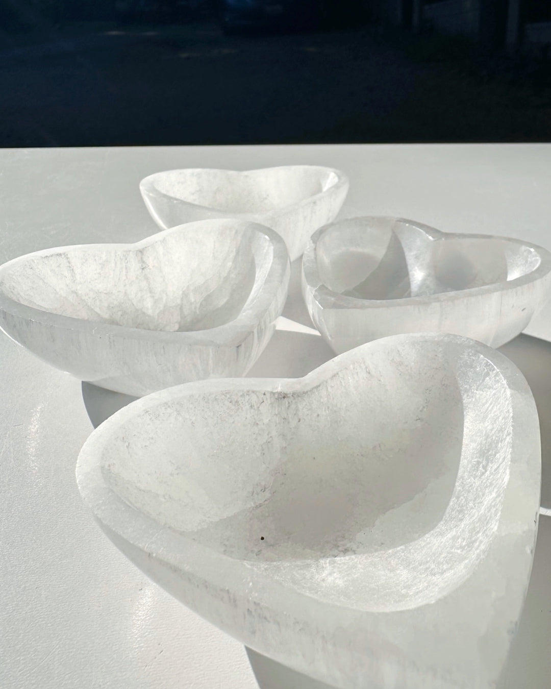 Small Selenite Heart Dish - Baltic Mermaid