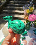 Hand Carved Malachite Whale - Baltic Mermaid