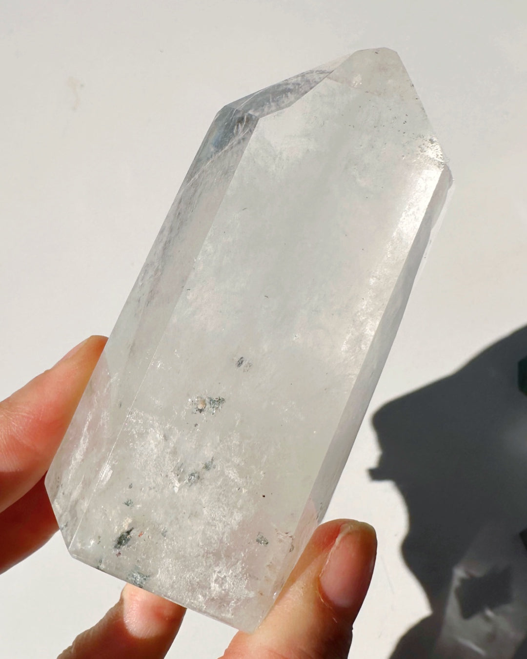 Clear Quartz Tower w/ Chlorite Inclusions