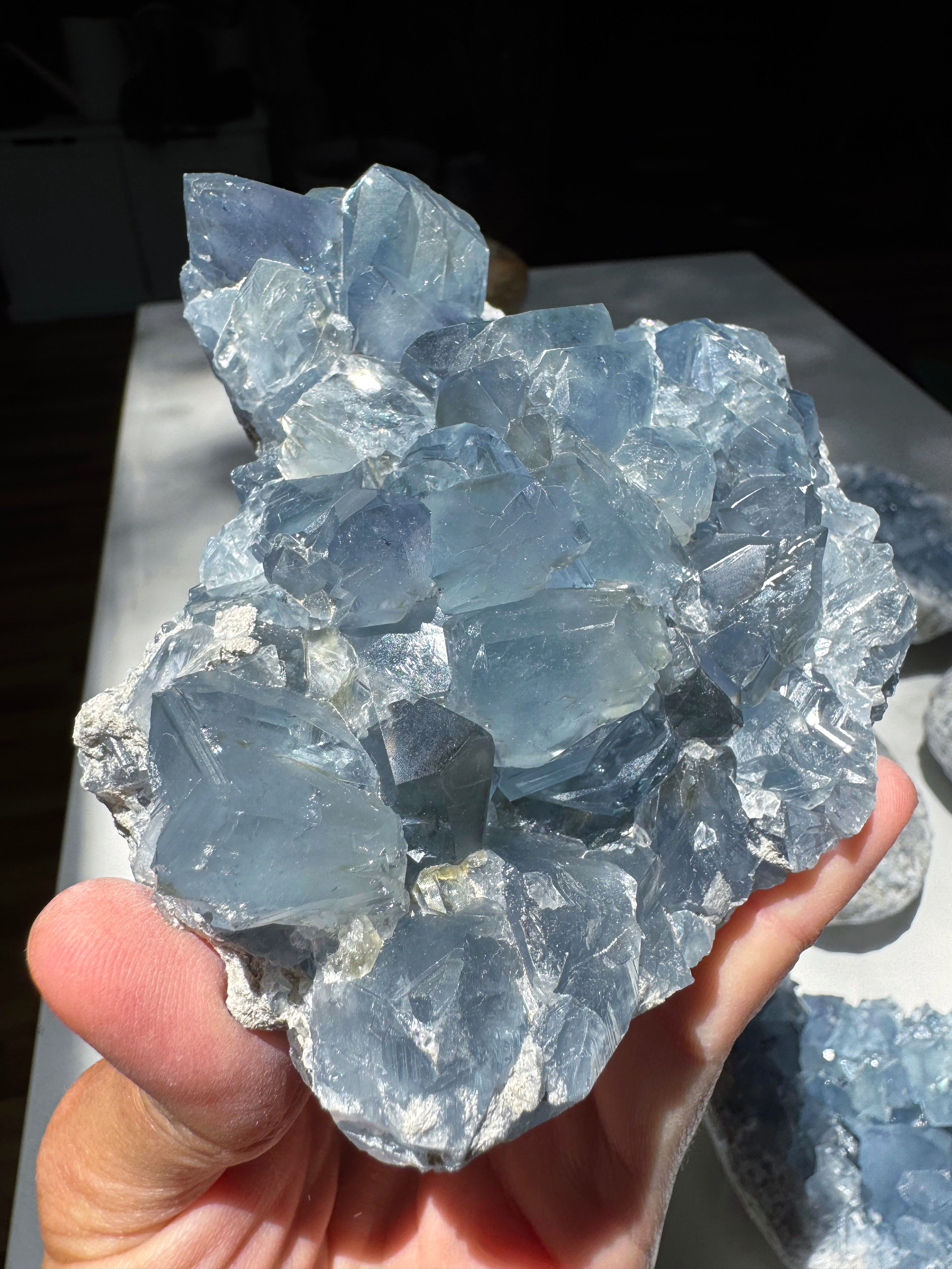 Celestite Cluster Baltic Mermaid