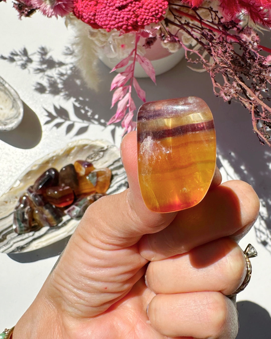 Old Stock Banded FluoriteTumbled Stones from Argentina - Baltic Mermaid