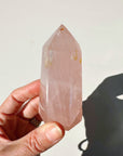 Rose Quartz Tower w/ Iron Inclusions