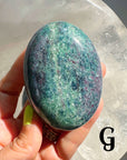 Ruby in Fuchsite with Blue Kyanite Palm Stones