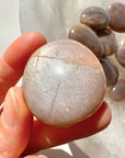 Sunstone & Peach Moonstone Palm Stone - J