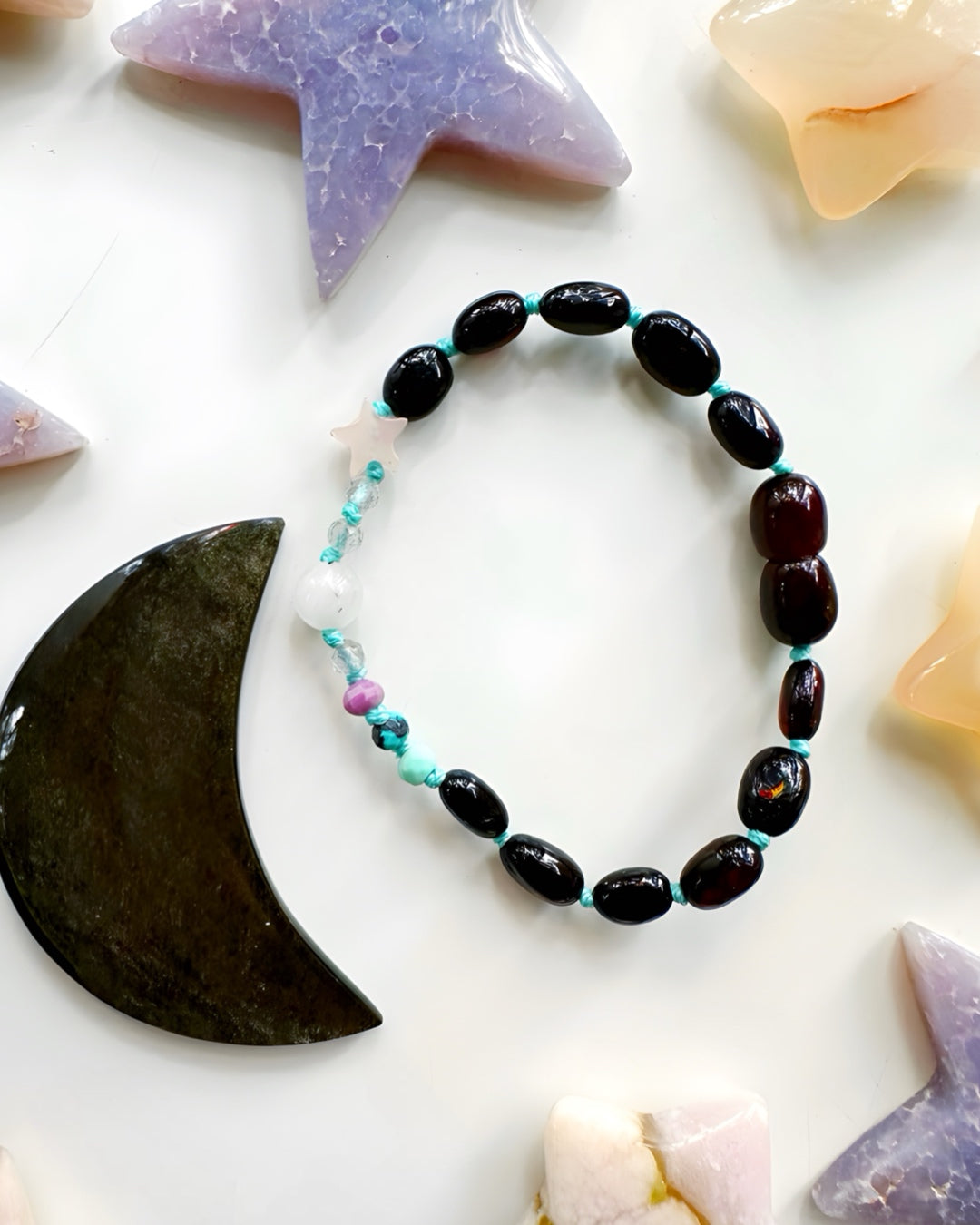 “Wish” Baltic Amber & Gemstone Bracelet - Baltic Mermaid