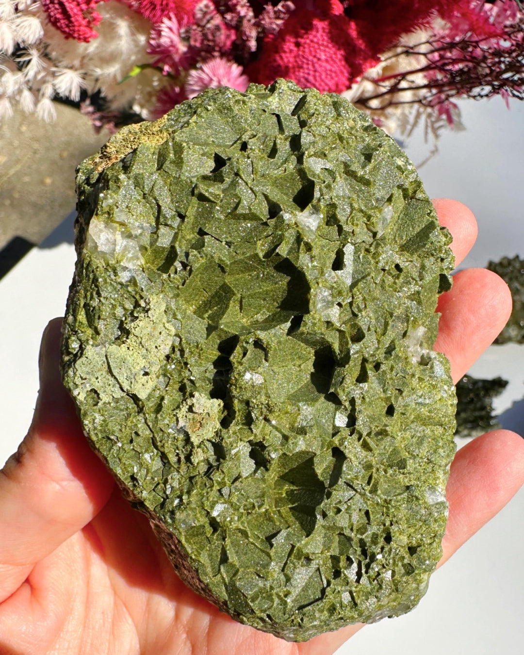 Epidote Quartz Cluster