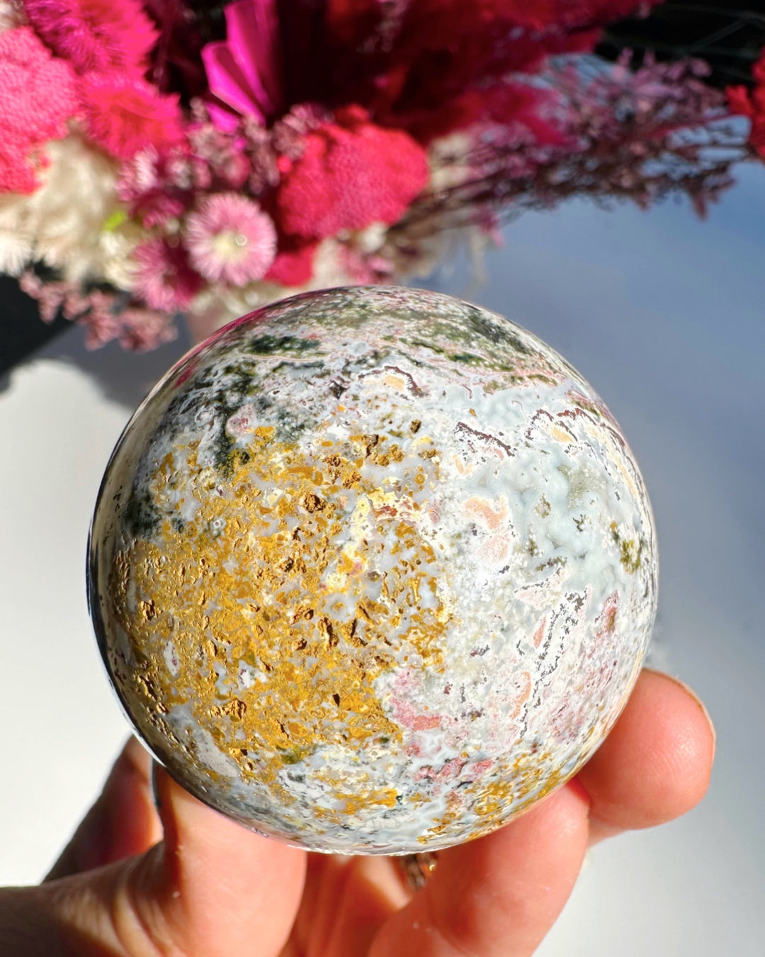 Ocean Jasper Sphere - Baltic Mermaid