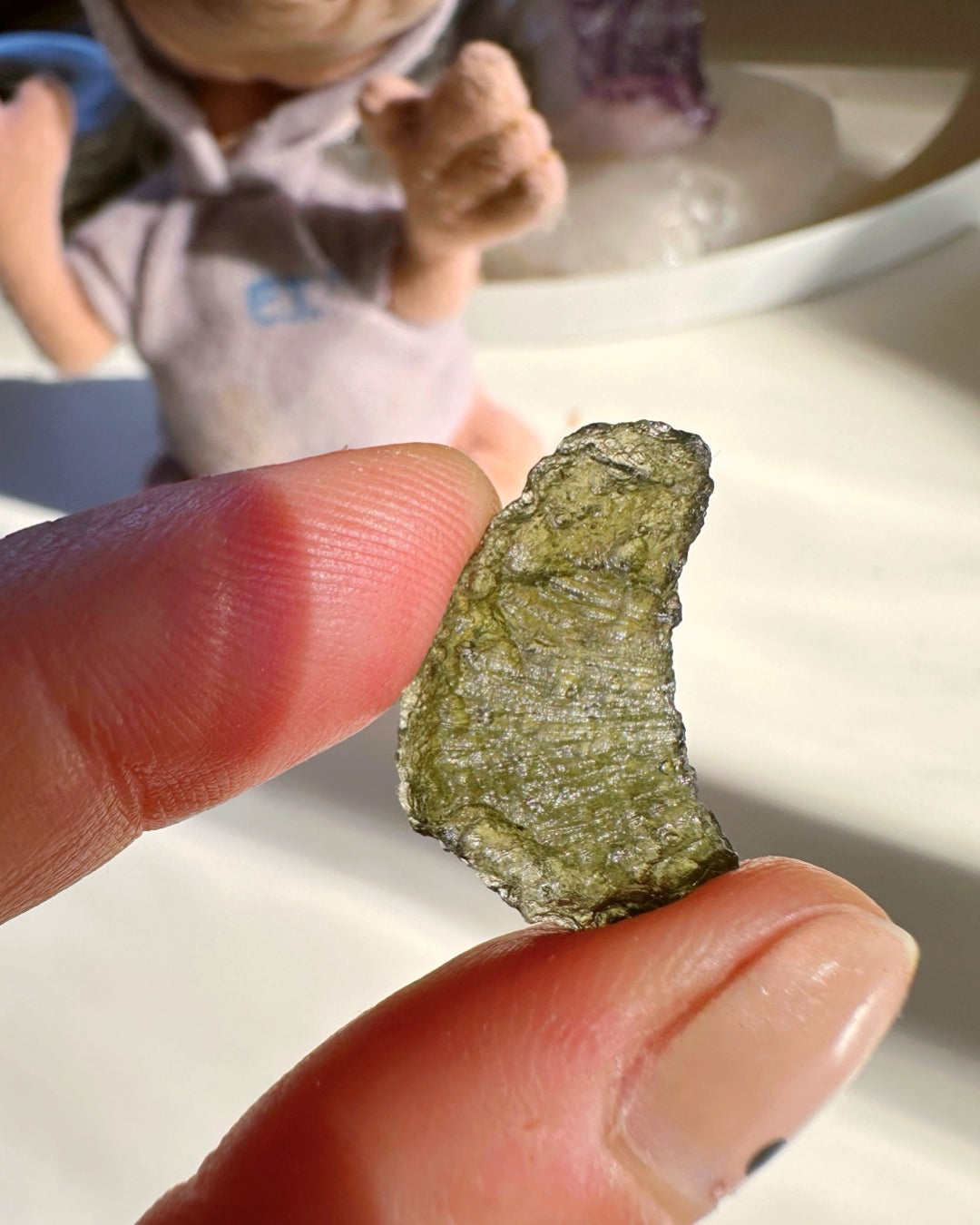 Chlum Moldavite w/ Rainbow #5 - AA - Baltic Mermaid