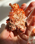 Vanadinite on Barite from Morocco