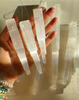 Selenite Icicle Ornaments - Set of 3