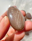 Sunstone & Peach Moonstone Palm Stone - I