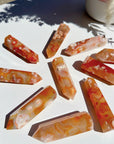 Carnelian Flower Agate Towers