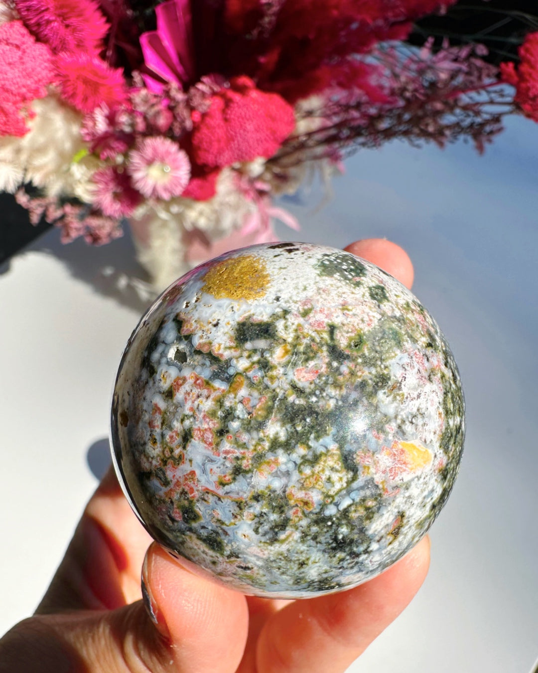 Ocean Jasper Sphere - Baltic Mermaid
