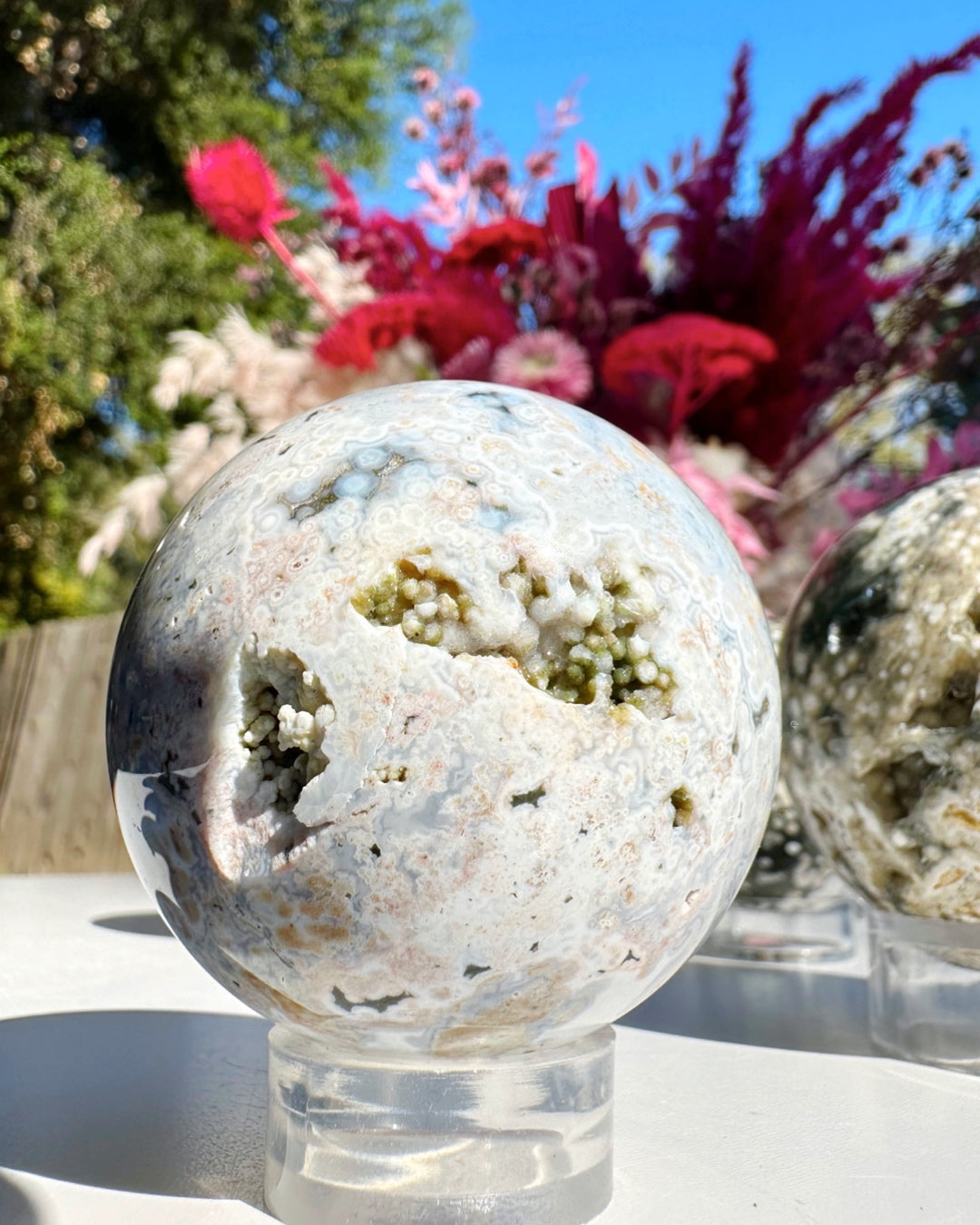 Ocean Jasper Sphere - Baltic Mermaid