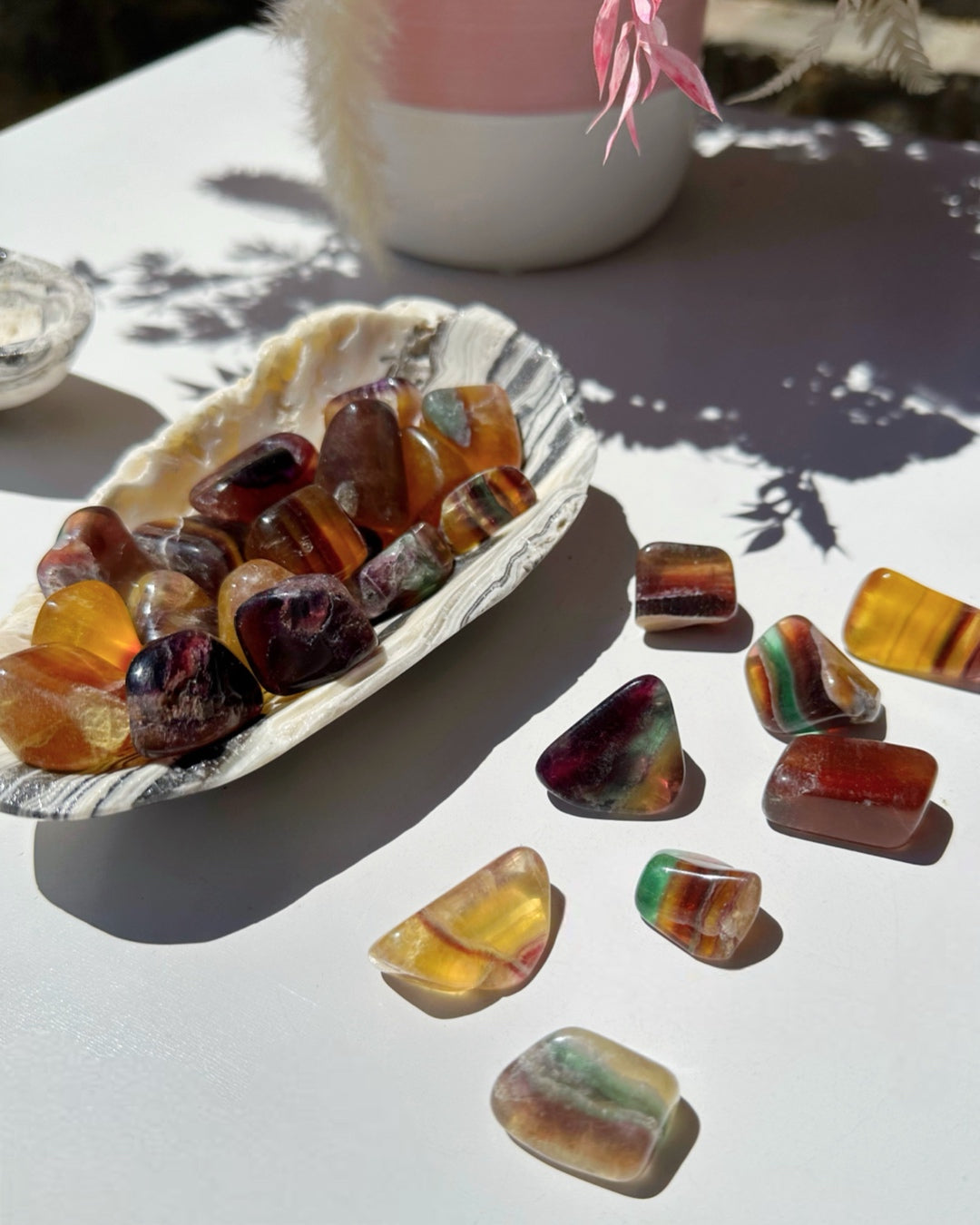 Old Stock Banded FluoriteTumbled Stones from Argentina - Baltic Mermaid