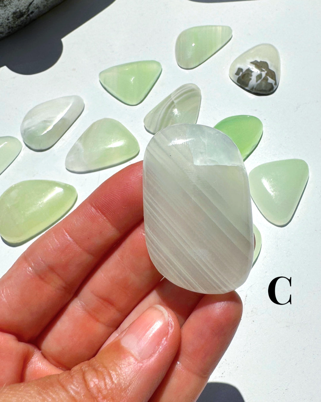 Green Calcite Cabs