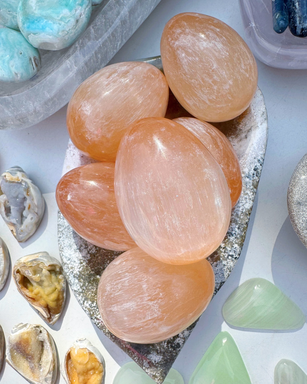 Peach Selenite Egg - Baltic Mermaid