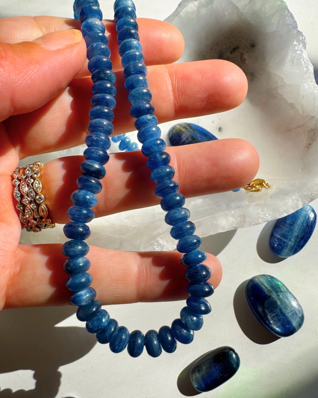 “Diana” - Blue Kyanite Gemstone Candy Necklace