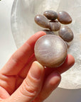 Sunstone & Peach Moonstone Palm Stone - J