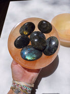 Peach Selenite Bowl Baltic Mermaid