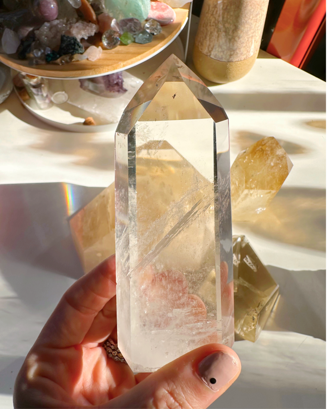 Natural Citrine Tower - AAA