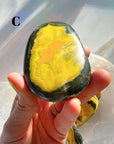 Bumblebee Jasper Palm Stones