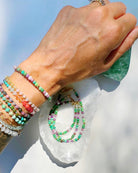 Topanga Gemstone & 14k GF Candy  Bracelet - Baltic Mermaid
