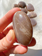Sunstone & Peach Moonstone Palm Stone - I - Baltic Mermaid