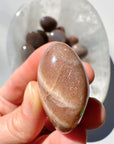 Sunstone & Peach Moonstone Palm Stone - C