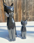 Black Marble Kitty Cats