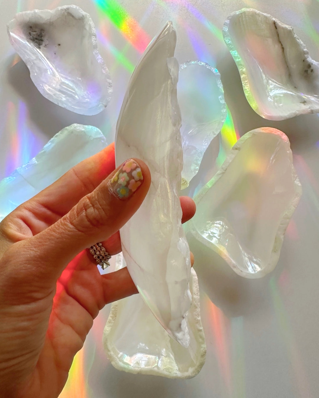 White Calcite Dish A - Baltic Mermaid