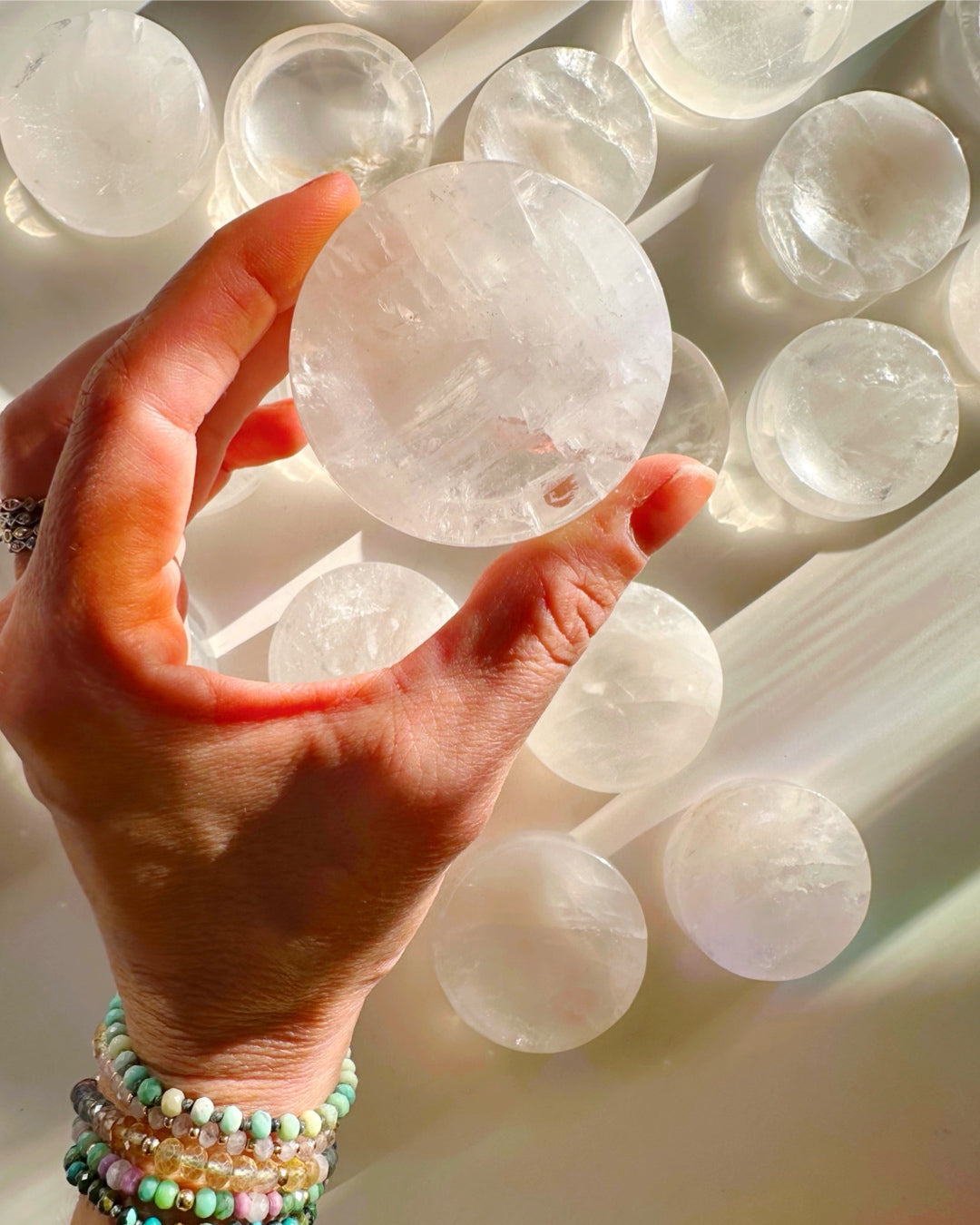 Clear Quartz Sphere Stand/Small Dish - Baltic Mermaid