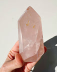 Rose Quartz Tower w/ Iron Inclusions