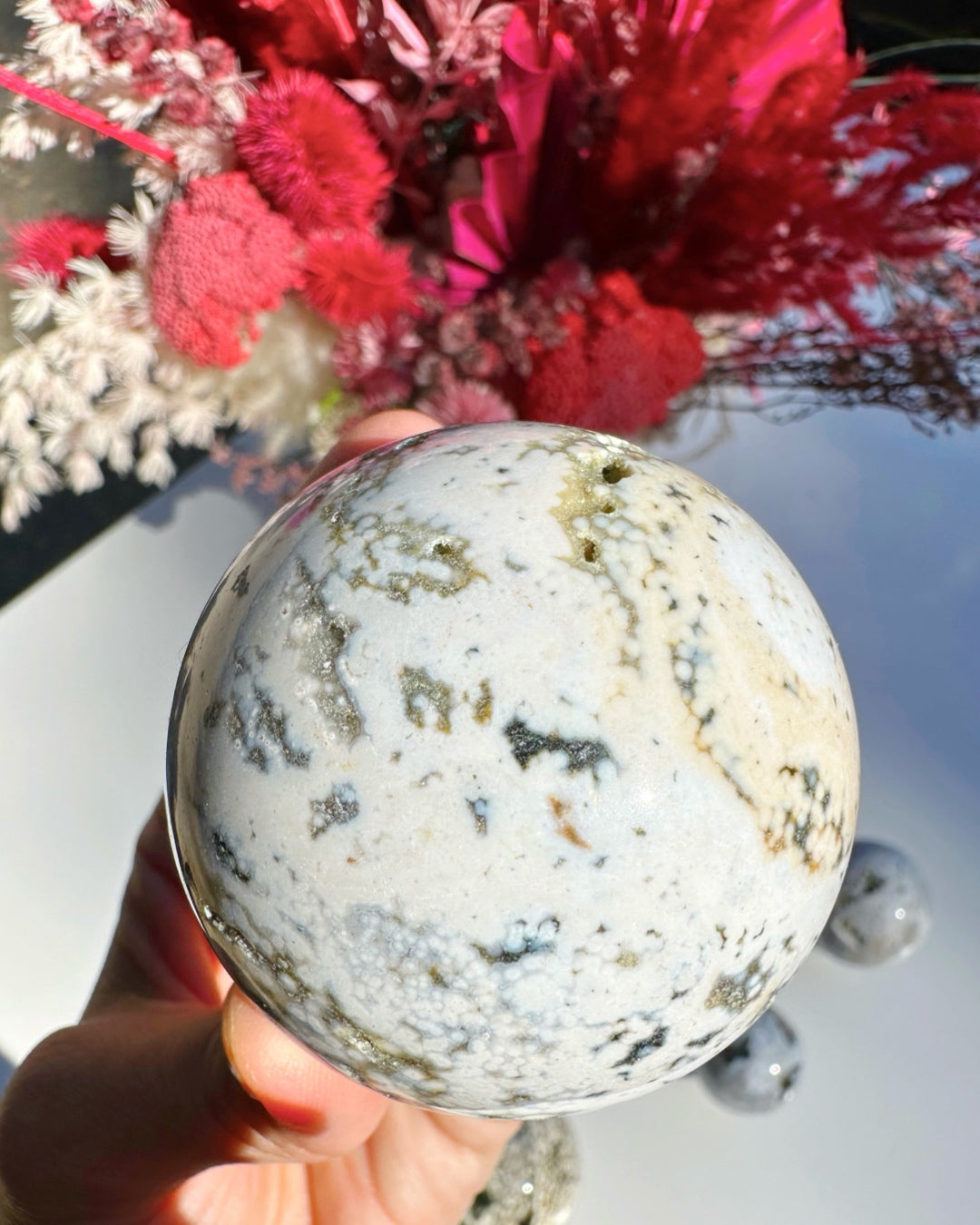 Ocean Jasper Sphere - Baltic Mermaid