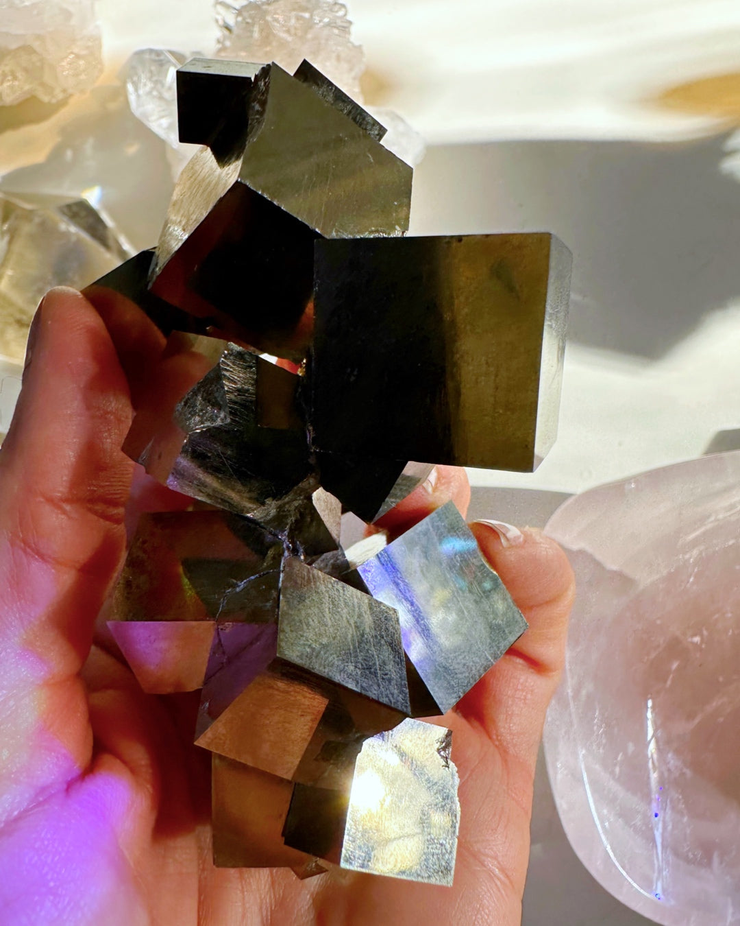 Pyrite Cube Cluster - AAA - Baltic Mermaid