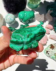 Hand Carved Malachite Frog