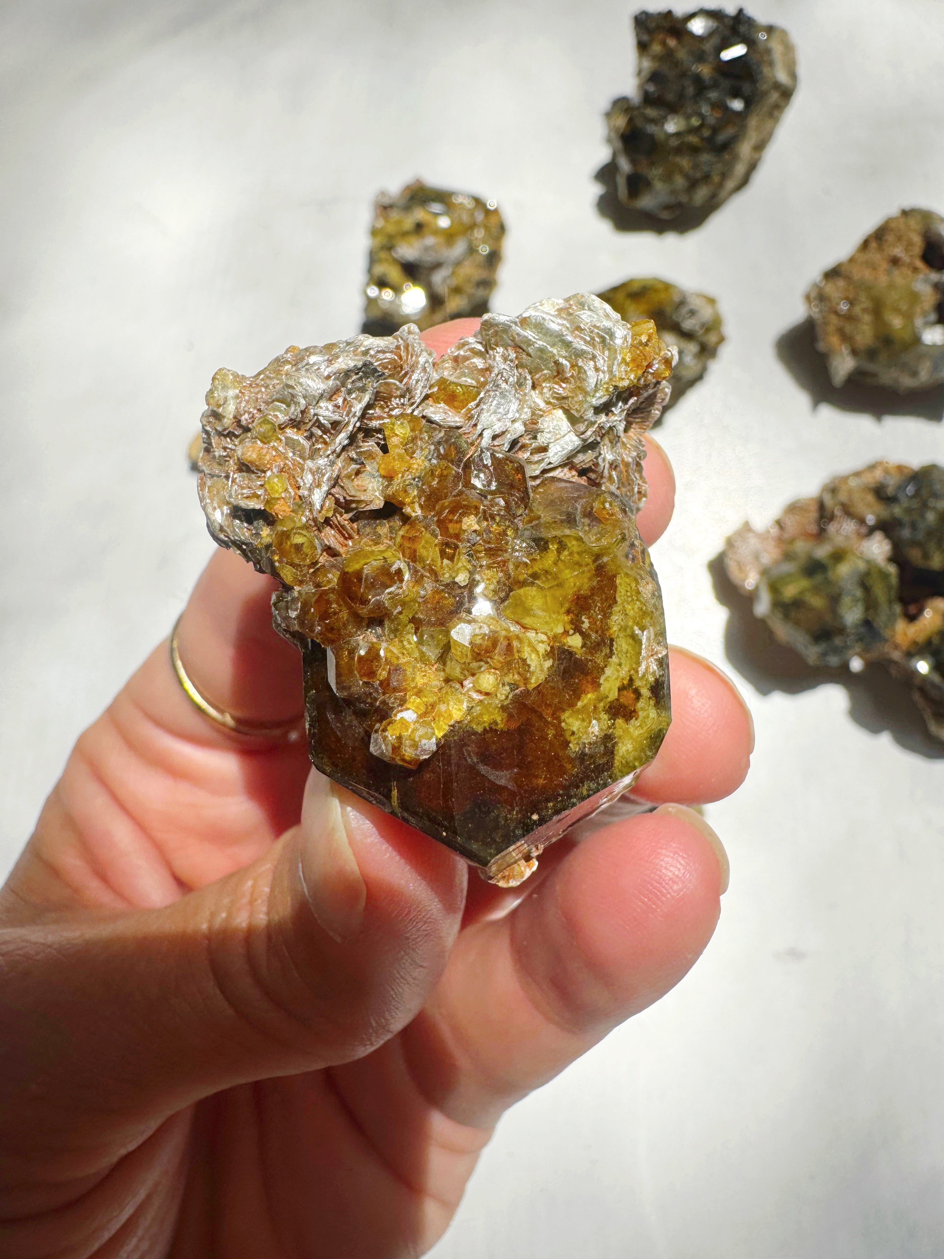 Rare Mali Green Grossular Andradite Garnet w/ Clinochlore AAA Quality Baltic Mermaid