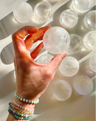 Clear Quartz Sphere Stand/Small Dish - Baltic Mermaid