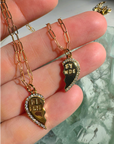 “Best Friends” Gold Filled CZ Necklace Pair