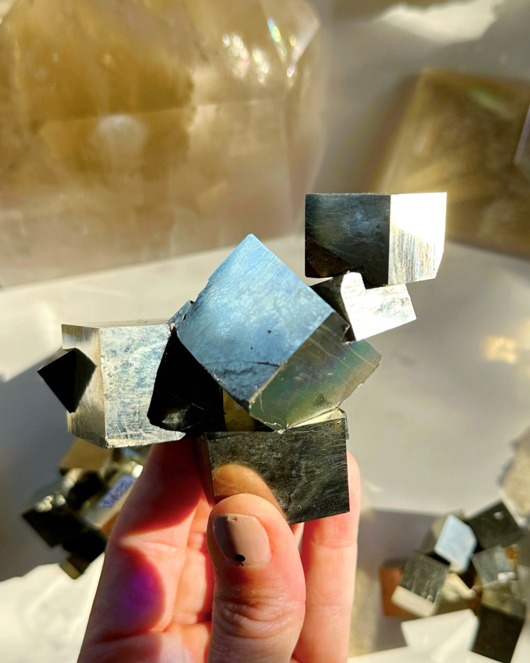 Pyrite Cube Cluster - AAA - Baltic Mermaid