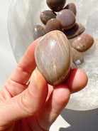 Sunstone & Peach Moonstone Palm Stone - F - Baltic Mermaid