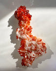 Vanadinite on Barite from Morocco