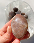 Sunstone & Peach Moonstone Palm Stone - B