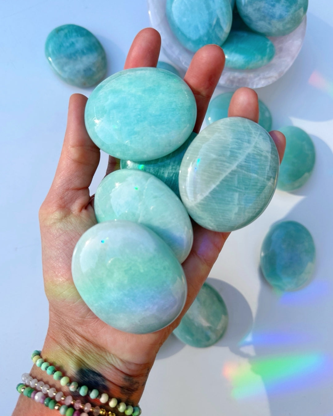 Amazonite Palm Stones - Baltic Mermaid