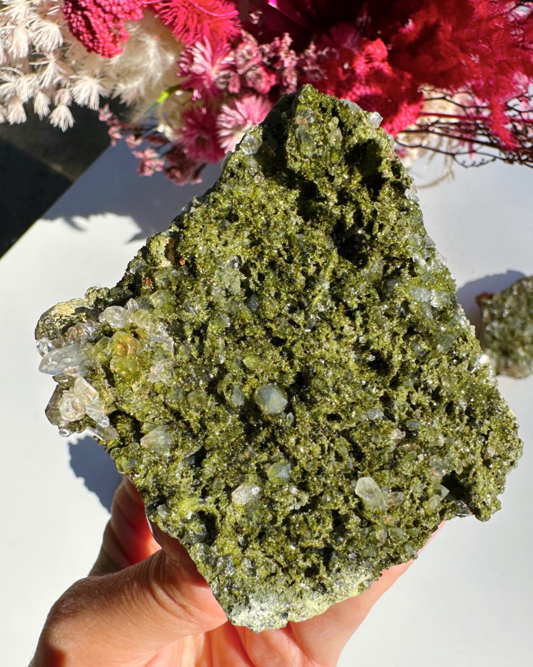 Epidote Quartz Cluster