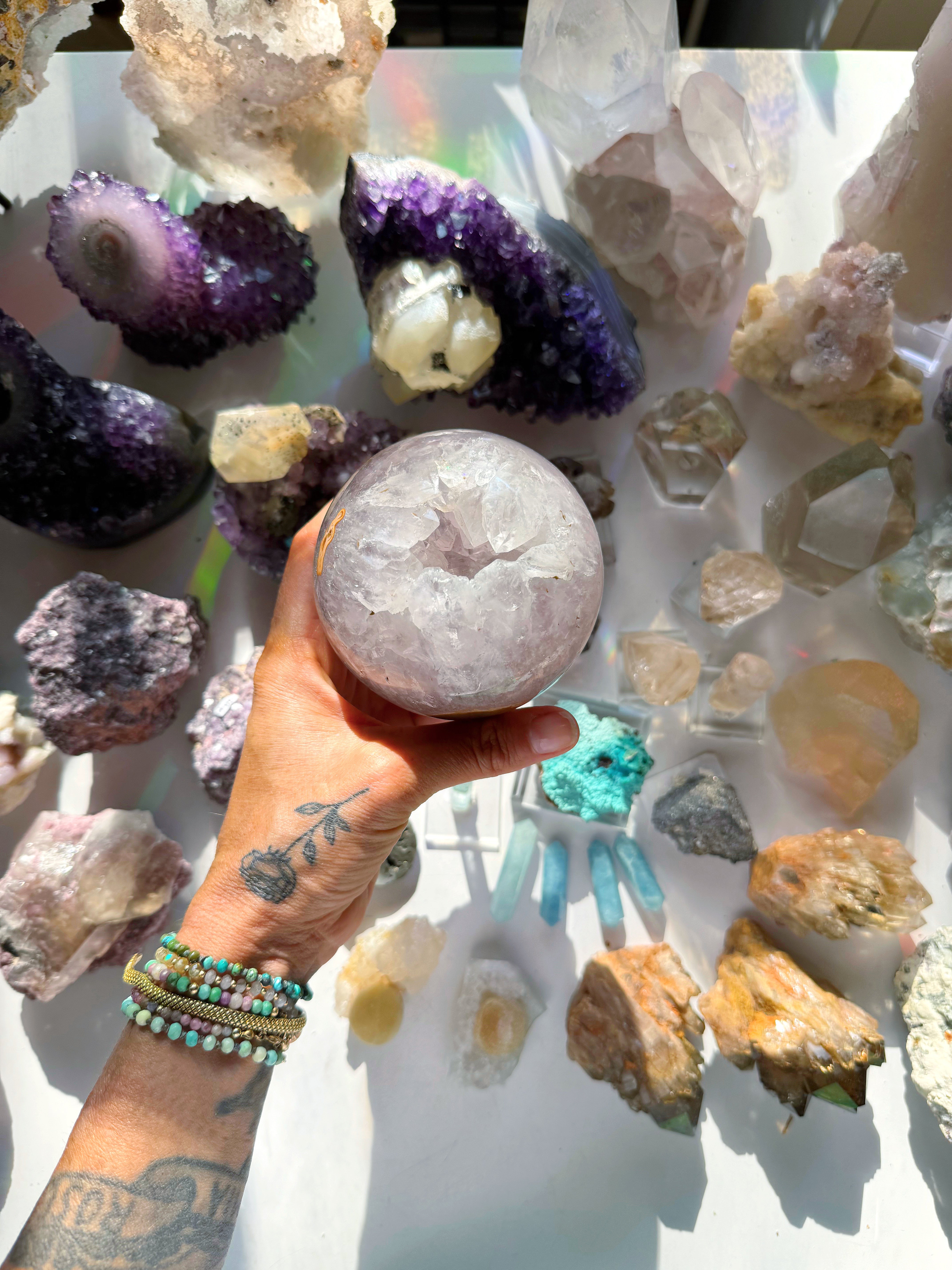 Amethyst Agate Sphere - Baltic Mermaid